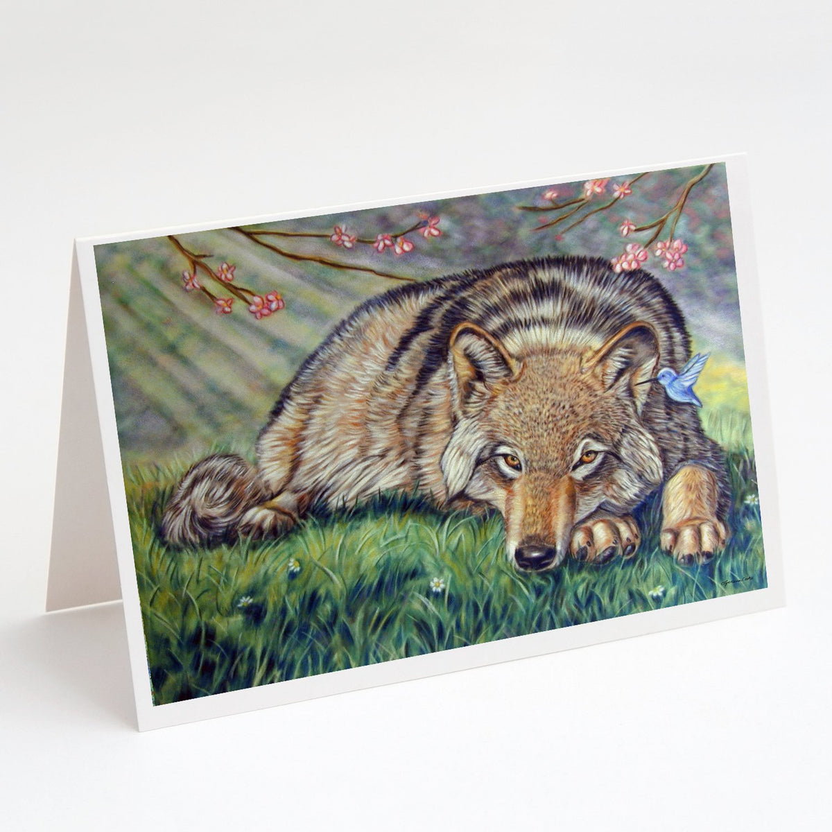 Buy this Wolf and Hummingbird Greeting Cards and Envelopes Pack of 8