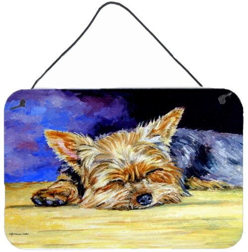 Yorkie Taking a Nap Wall or Door Hanging Prints 7357DS812 by Caroline&#39;s Treasures
