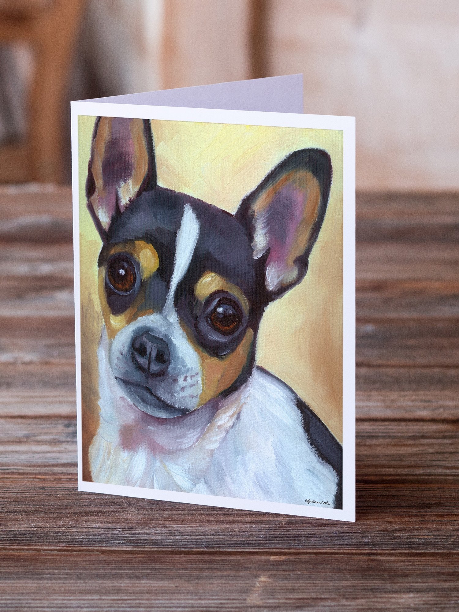 Chihuahua Black and Tan Greeting Cards and Envelopes Pack of 8 - the-store.com