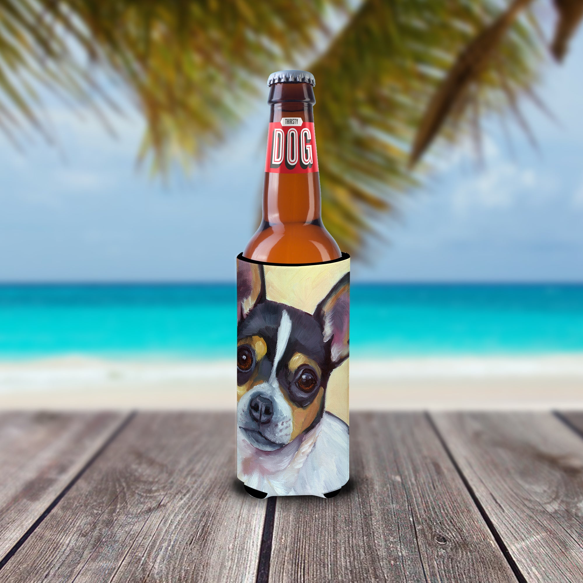 Chihuahua Black and Tan  Ultra Beverage Insulators for slim cans 7359MUK  the-store.com.