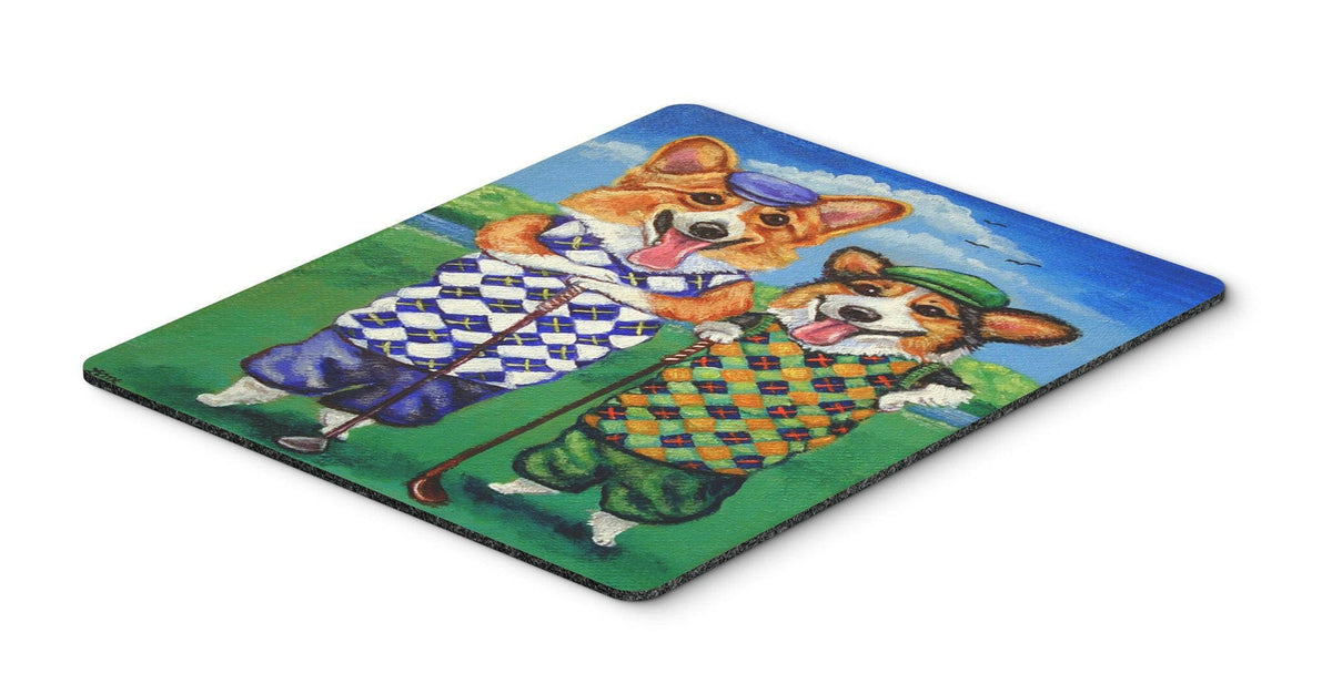 Corgi Golfers Mouse Pad, Hot Pad or Trivet 7361MP by Caroline&#39;s Treasures