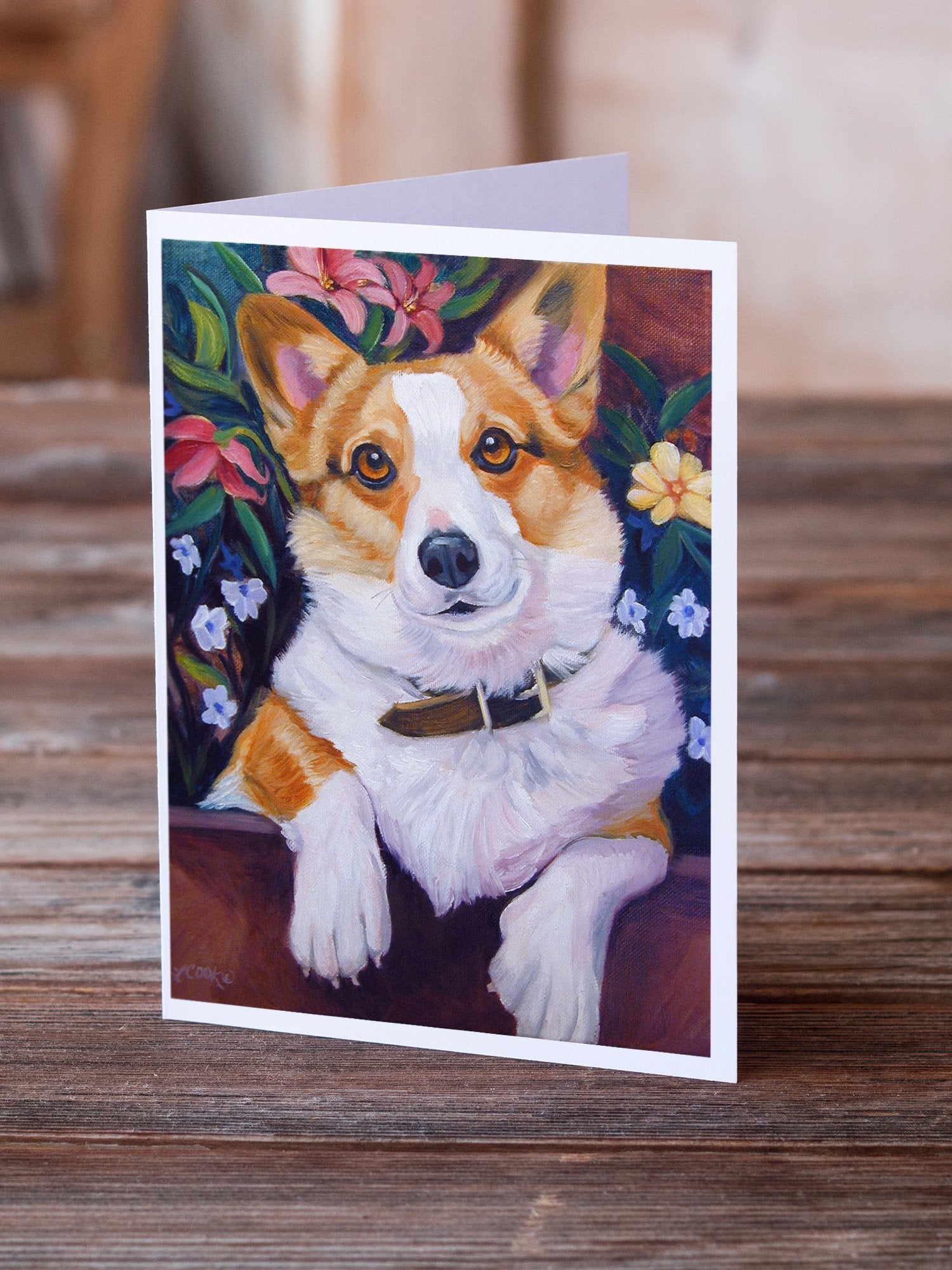 Can I help you Corgi Greeting Cards and Envelopes Pack of 8 - the-store.com