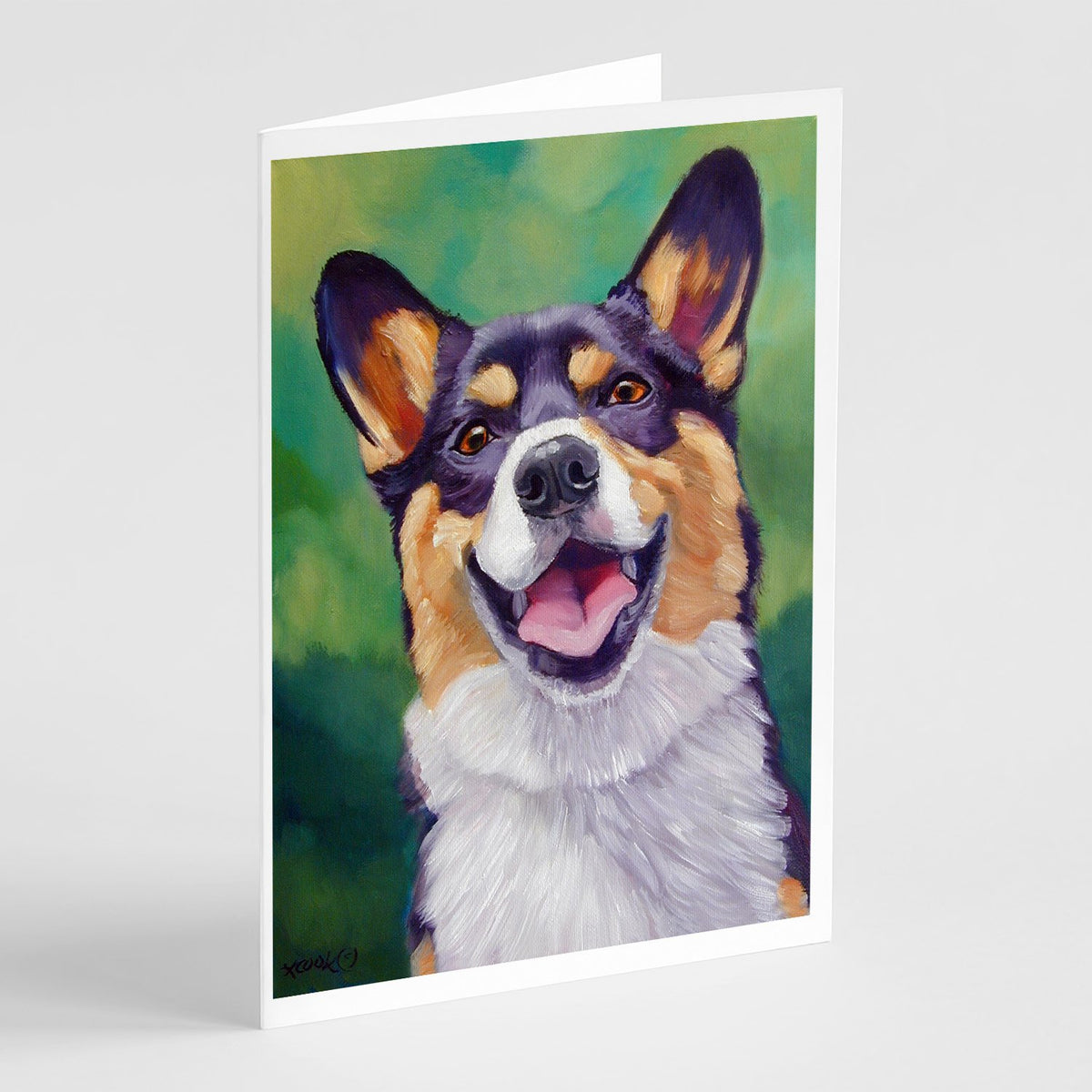 Buy this Tricolor Pembroke Corgi Greeting Cards and Envelopes Pack of 8
