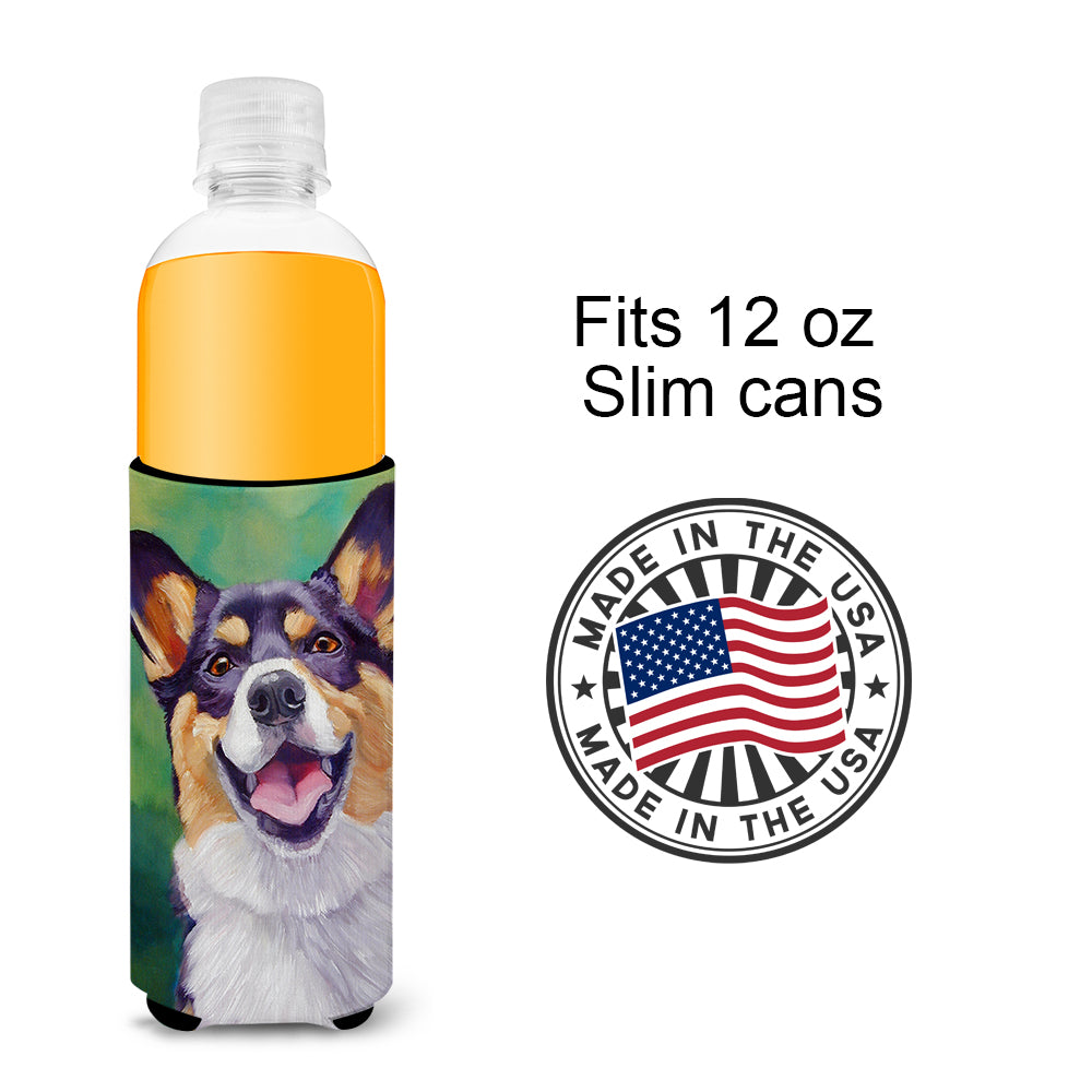 Tricolor Pembroke Corgi  Ultra Beverage Insulators for slim cans 7364MUK