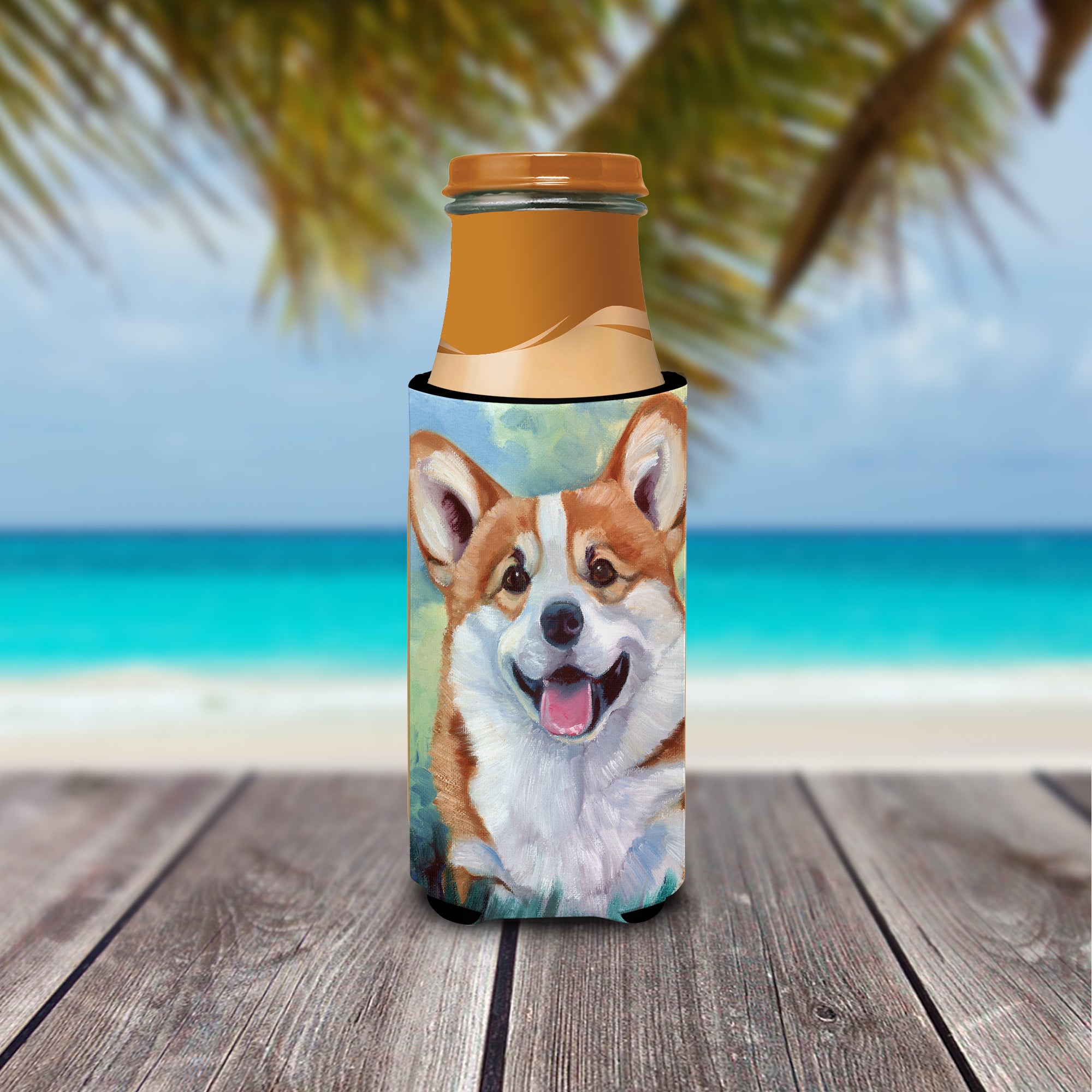 Pembroke Corgi Happy Face  Ultra Beverage Insulators for slim cans 7366MUK