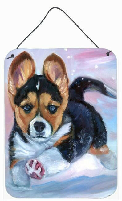 Puppy Chase Corgi Wall or Door Hanging Prints 7371DS1216 by Caroline&#39;s Treasures