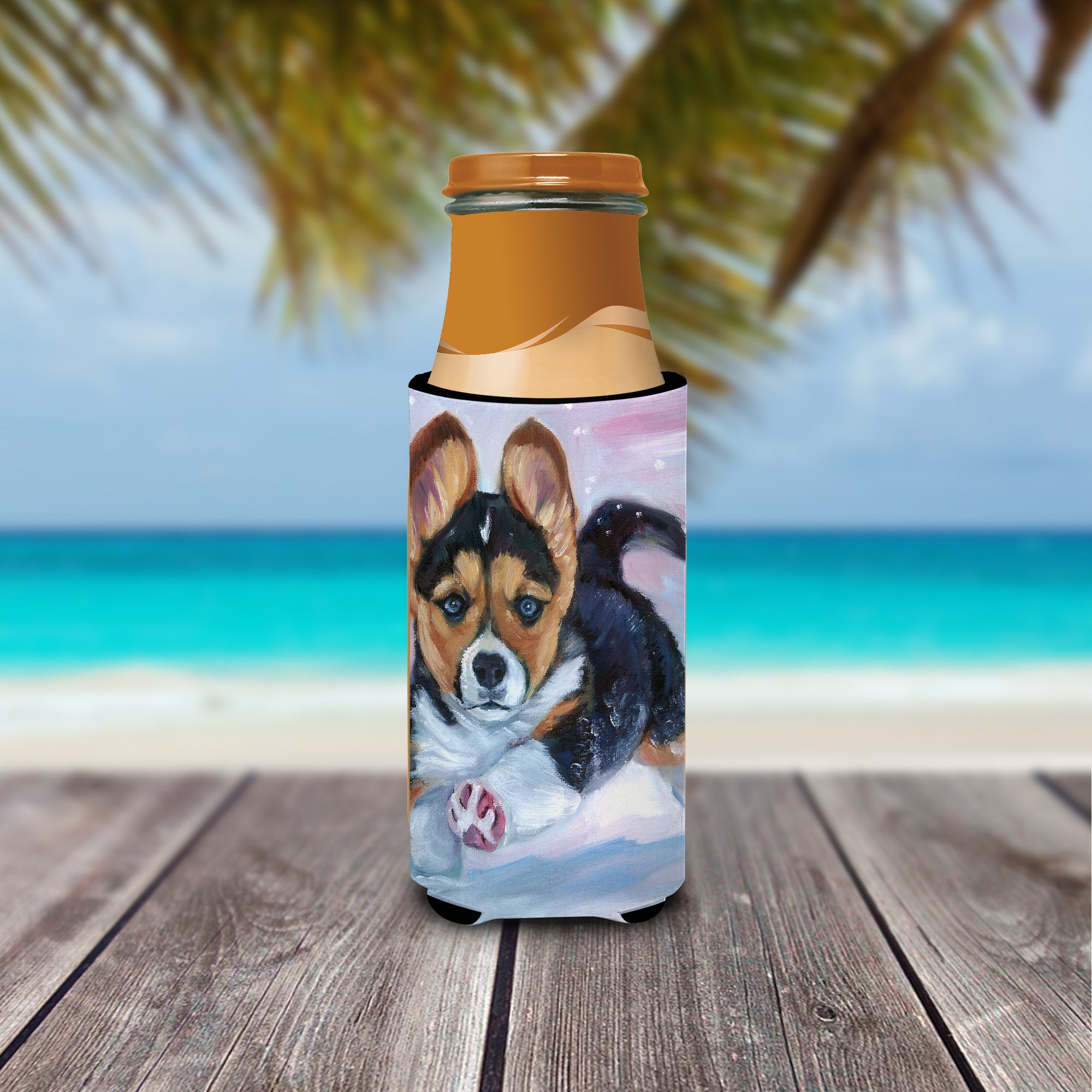 Puppy Chase Corgi  Ultra Beverage Insulators for slim cans 7371MUK