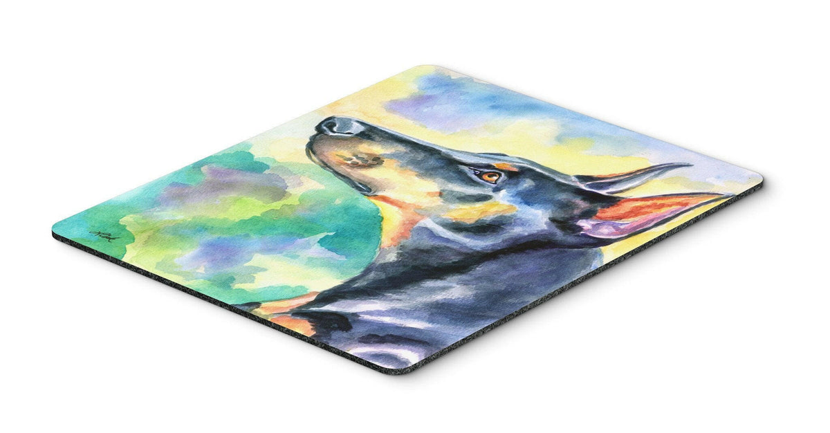 Watercolor Doberman Mouse Pad, Hot Pad or Trivet 7372MP by Caroline&#39;s Treasures