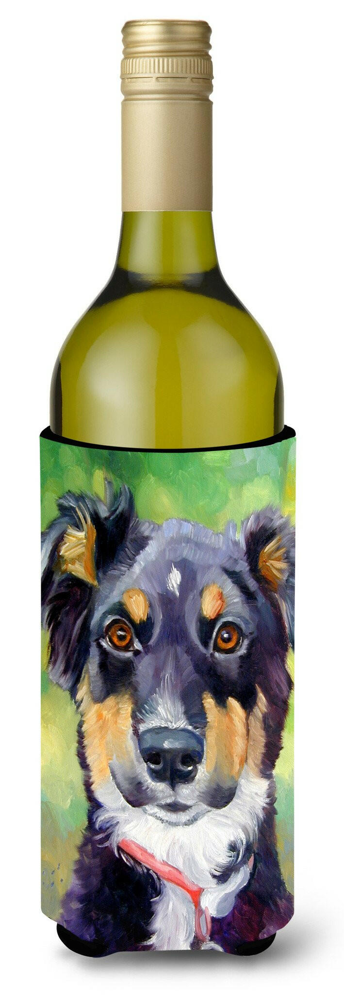 English Shepherd Wine Bottle Beverage Insulator Hugger 7373LITERK by Caroline&#39;s Treasures