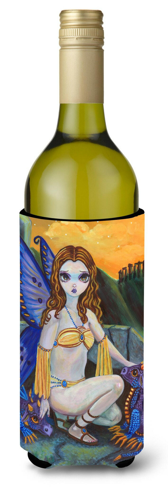 Fairy Foundlings Wine Bottle Beverage Insulator Hugger 7374LITERK by Caroline&#39;s Treasures