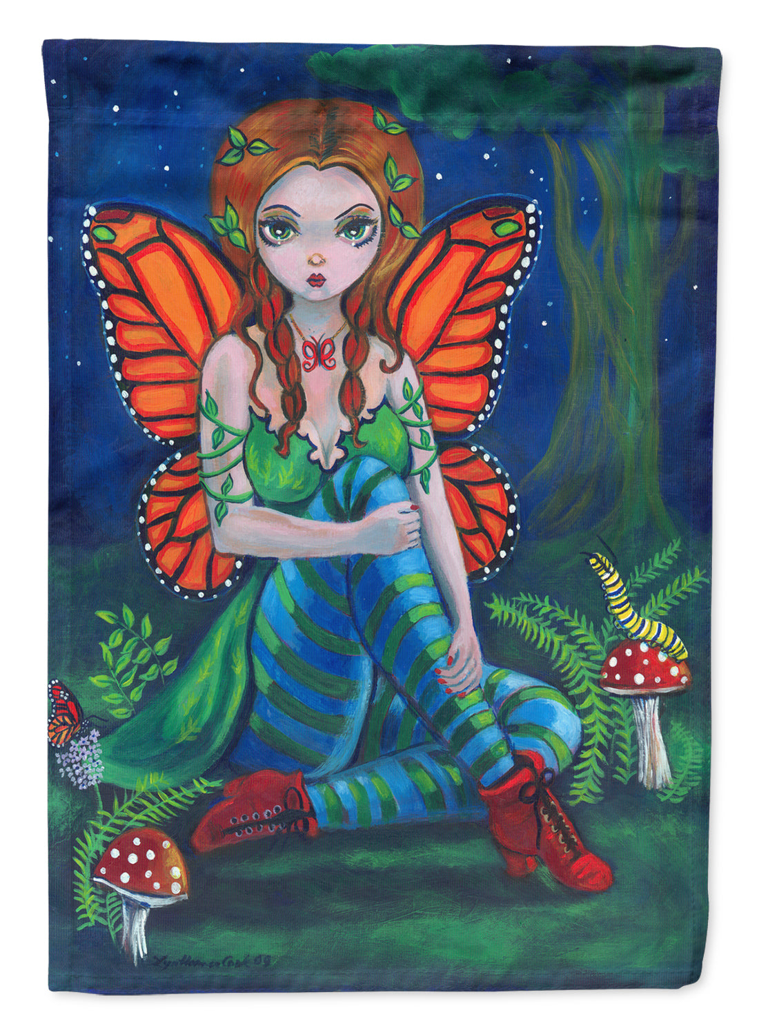 Fairy Monarch Flag Canvas House Size 7375CHF  the-store.com.