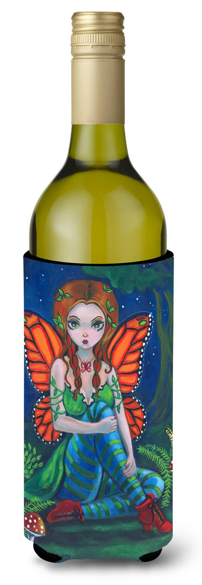 Fairy Monarch Wine Bottle Beverage Insulator Hugger 7375LITERK by Caroline&#39;s Treasures