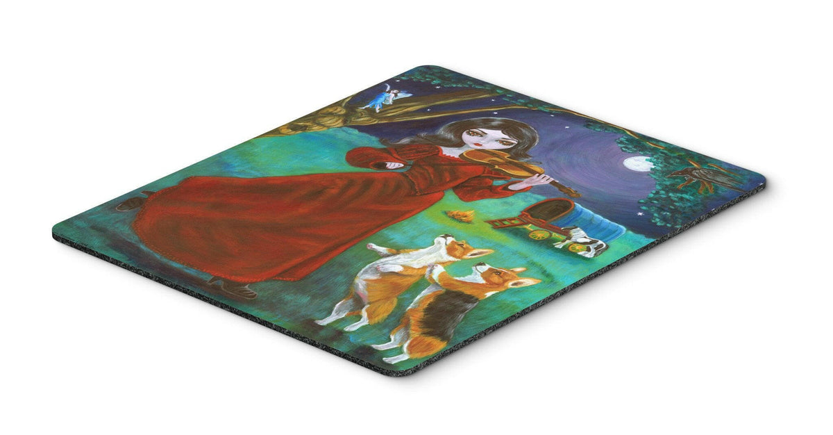 Fairy Moon Dance with Corgi Mouse Pad, Hot Pad or Trivet 7376MP by Caroline&#39;s Treasures
