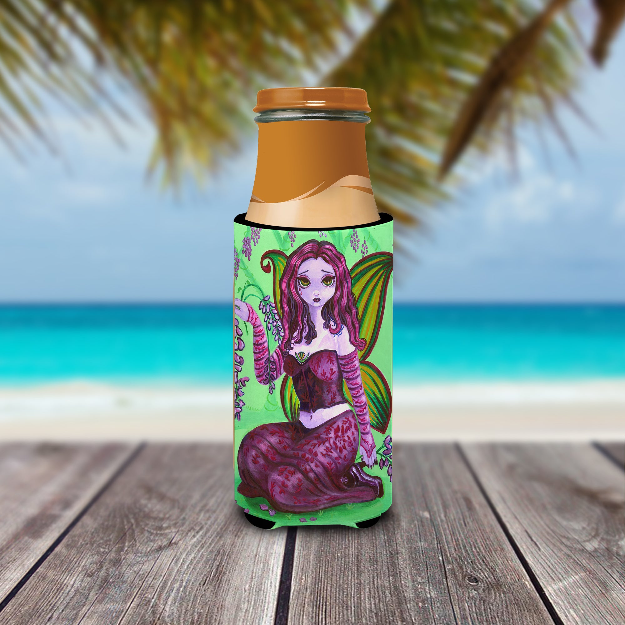 Fairy Lady Wisteria  Ultra Beverage Insulators for slim cans 7377MUK  the-store.com.