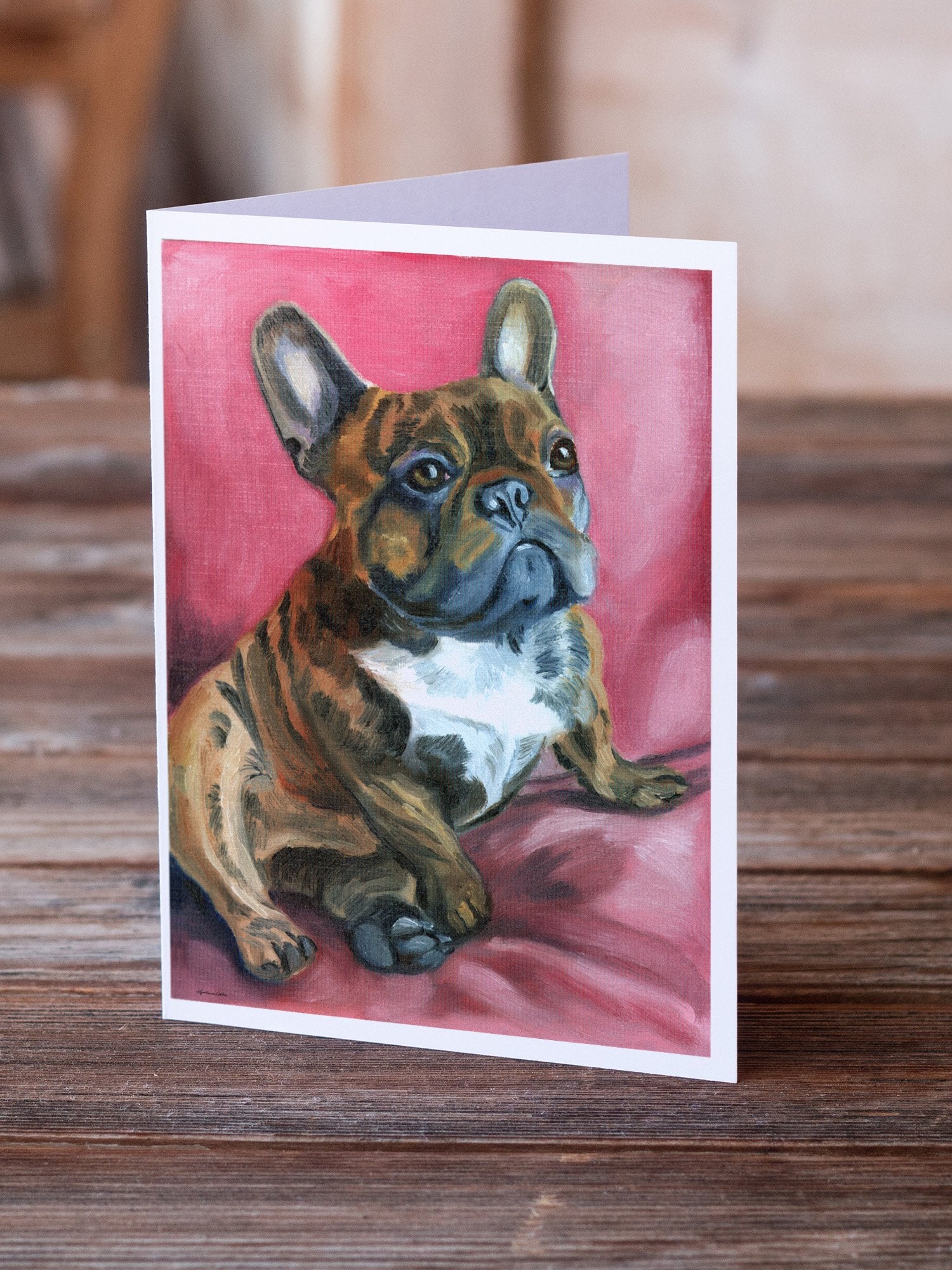 French Bulldog Snuggle Greeting Cards and Envelopes Pack of 8 - the-store.com