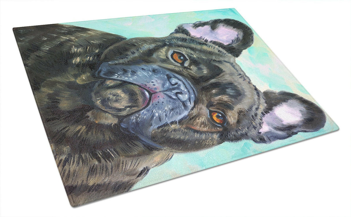 French Bulldog Lookin at You Glass Cutting Board Large 7380LCB by Caroline&#39;s Treasures