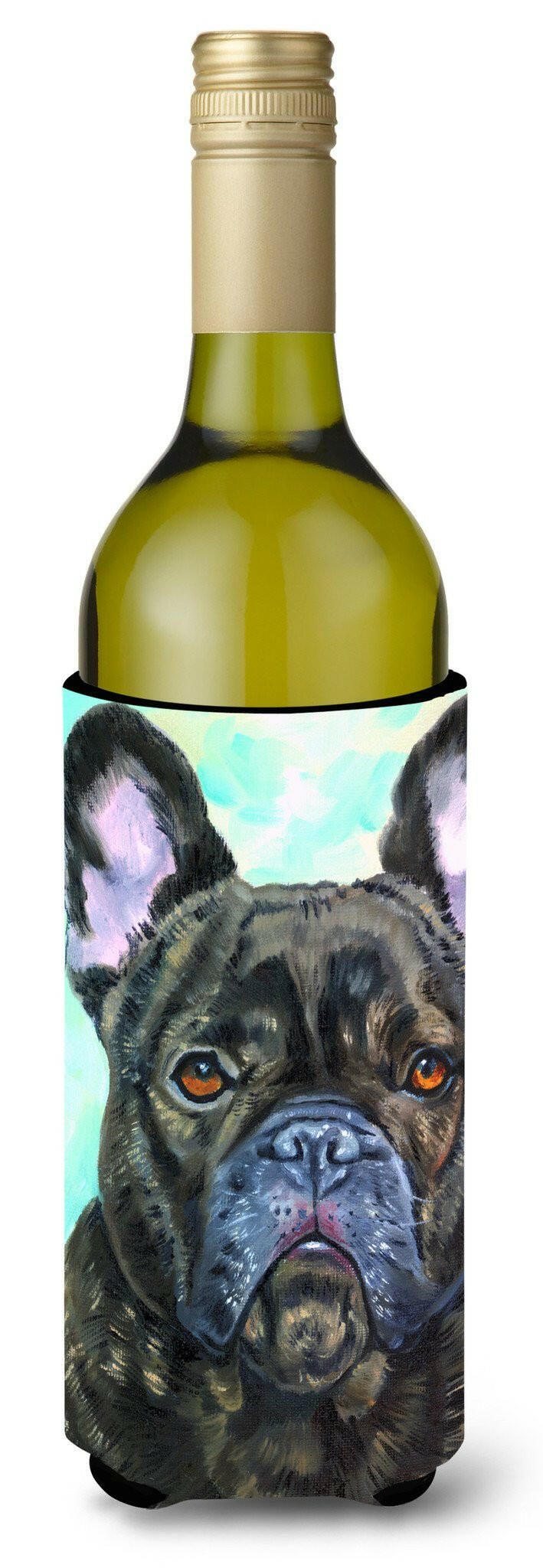 French Bulldog Lookin at You Wine Bottle Beverage Insulator Hugger 7380LITERK by Caroline&#39;s Treasures