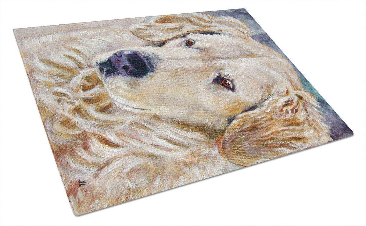 Golden Retriver Contemplation Glass Cutting Board Large 7382LCB by Caroline&#39;s Treasures
