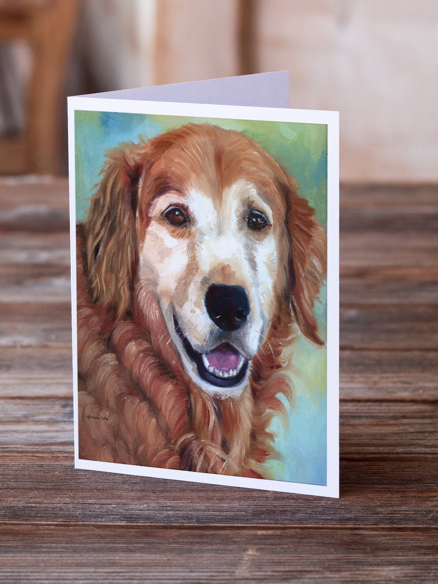 Golden Retriver Good Boy Greeting Cards and Envelopes Pack of 8 - the-store.com