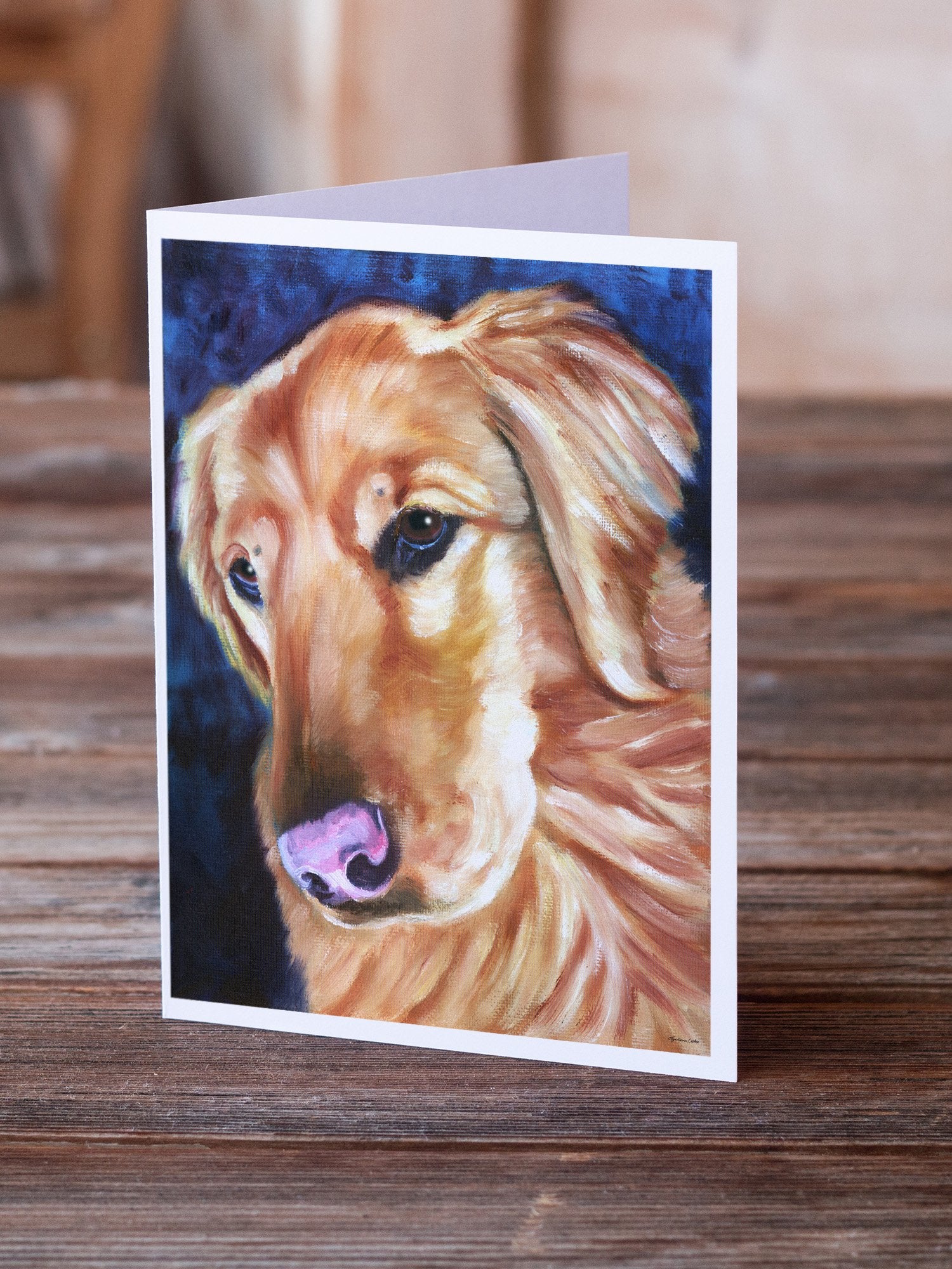 Golden Retriver Huh Greeting Cards and Envelopes Pack of 8 - the-store.com