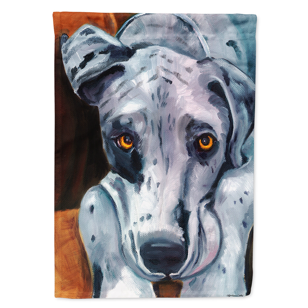Great Dane Waiting Patiently Flag Canvas House Size 7385CHF  the-store.com.