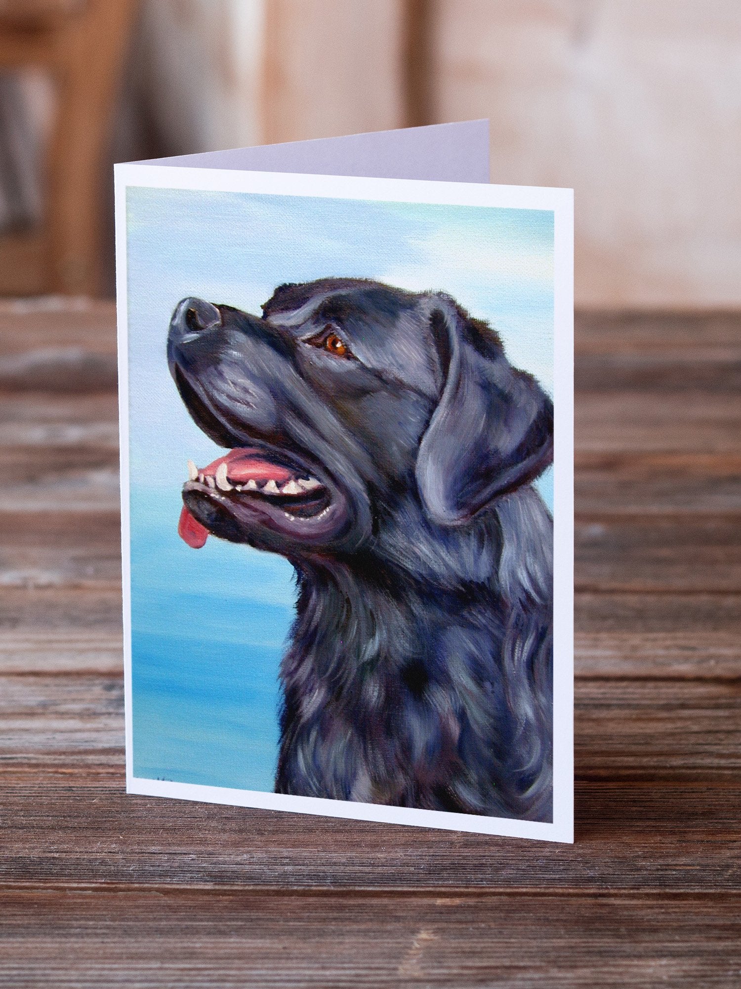 Black Labrador Retriever Greeting Cards and Envelopes Pack of 8 - the-store.com