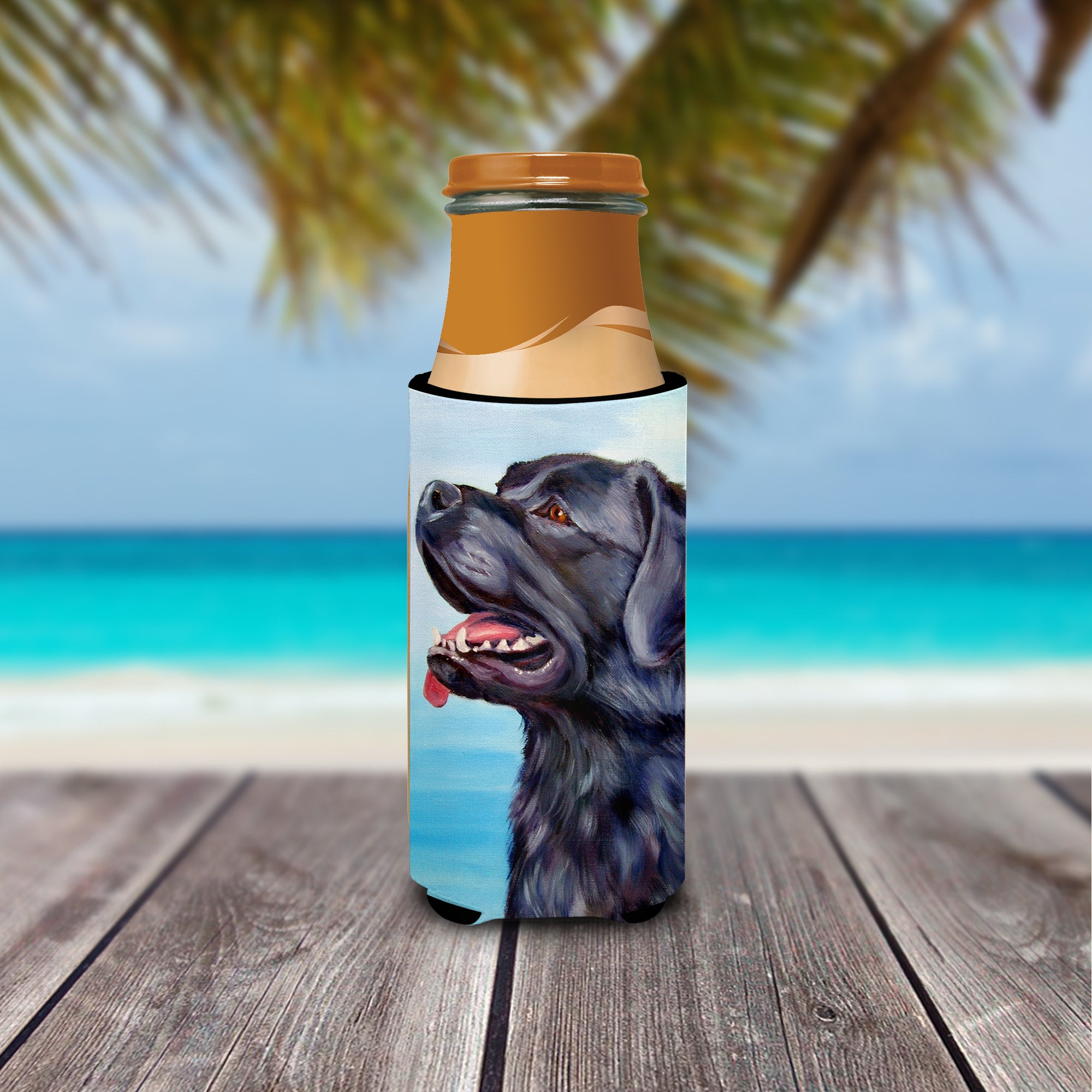 Black Labrador Retriever  Ultra Beverage Insulators for slim cans 7389MUK  the-store.com.