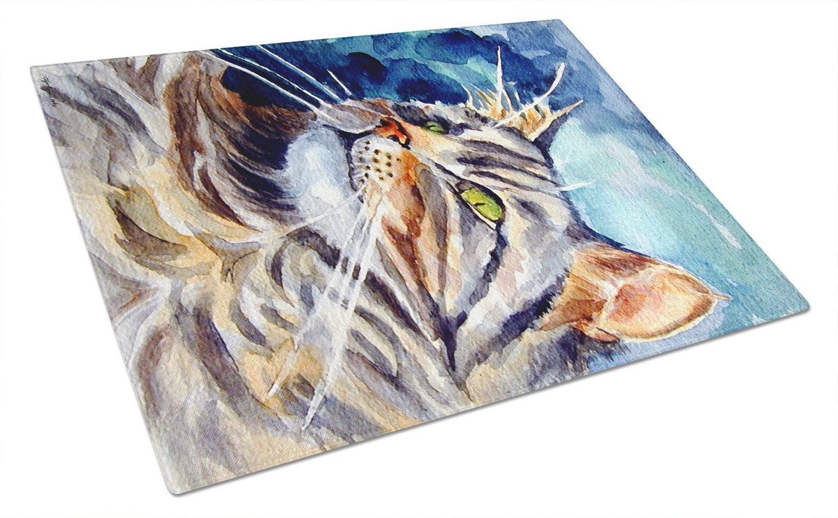 Maine Coon Sissy Glass Cutting Board Large 7391LCB by Caroline&#39;s Treasures