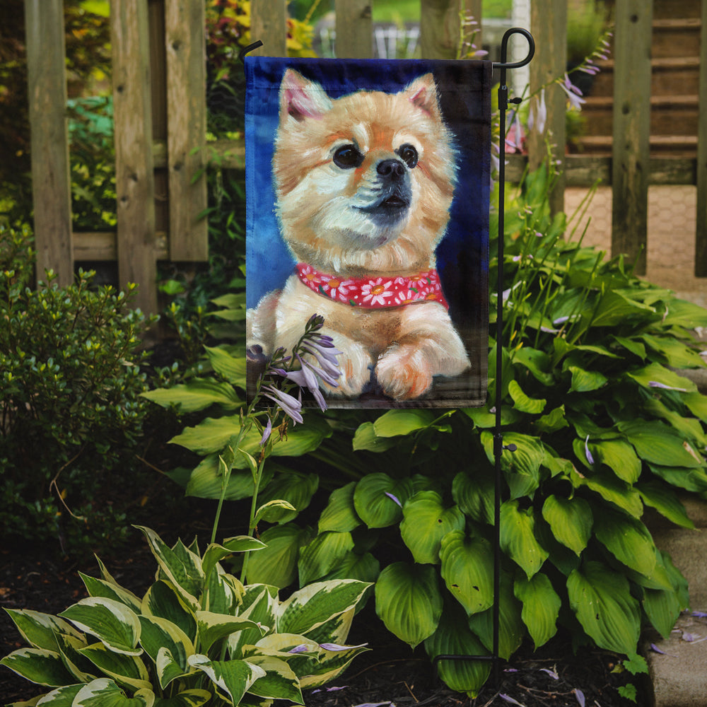 Fancy Bandana Pomeranian Puppy Flag Garden Size 7392GF.