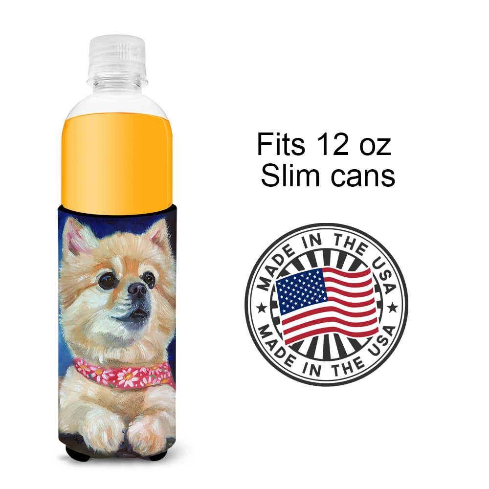 Fancy Bandana Pomeranian Puppy  Ultra Beverage Insulators for slim cans 7392MUK