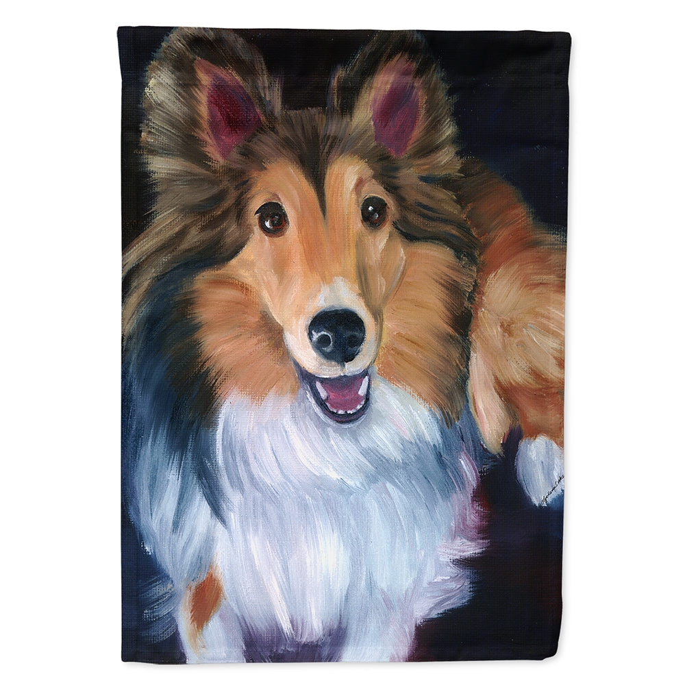 Sheltie Stand Off Flag Canvas House Size 7394CHF