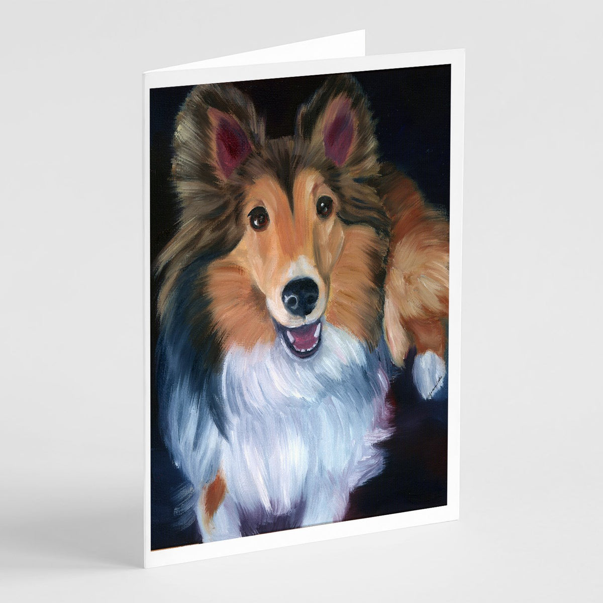Buy this Sheltie Stand Off Greeting Cards and Envelopes Pack of 8