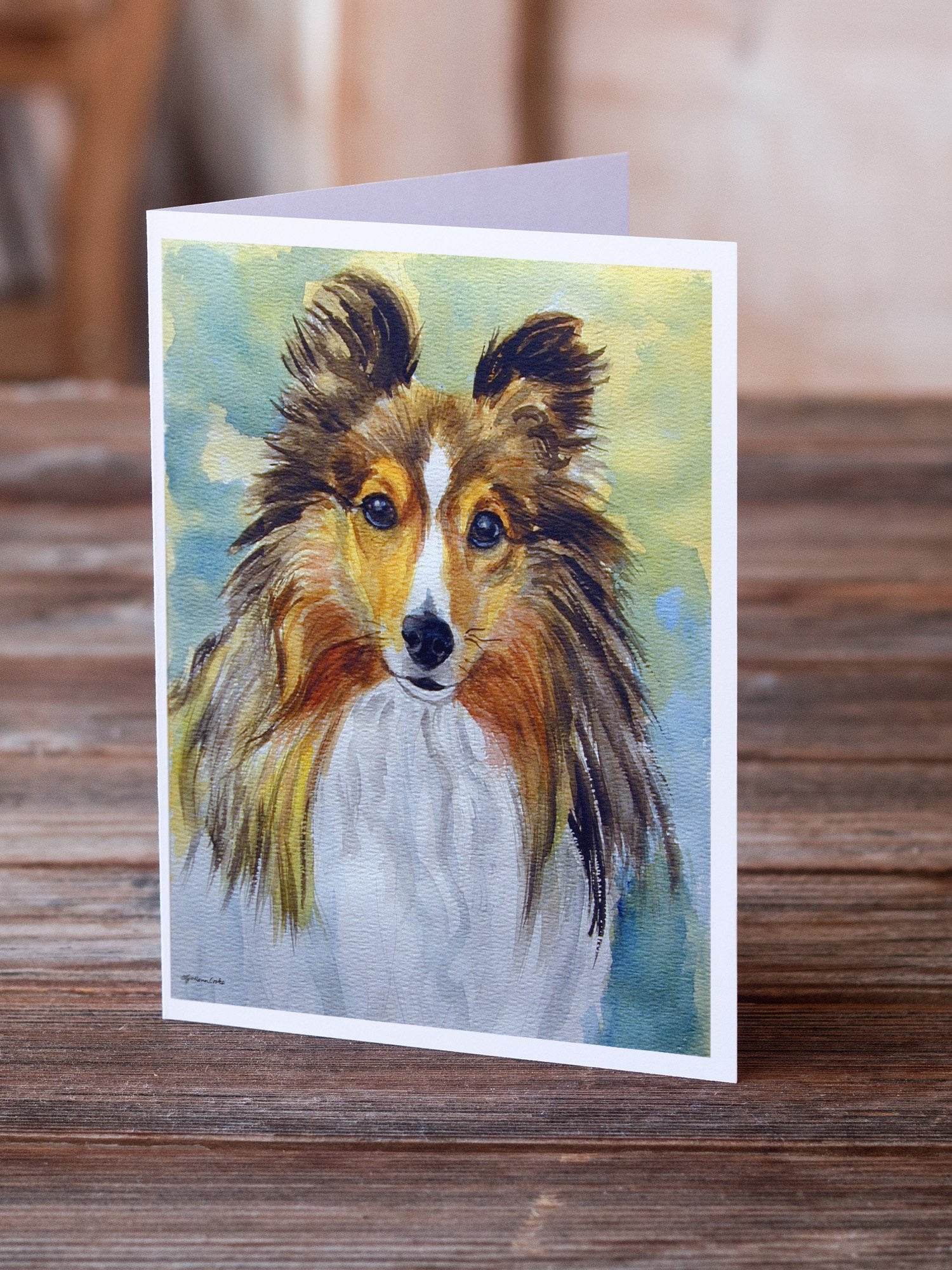 Sheltie Toby Greeting Cards and Envelopes Pack of 8 - the-store.com