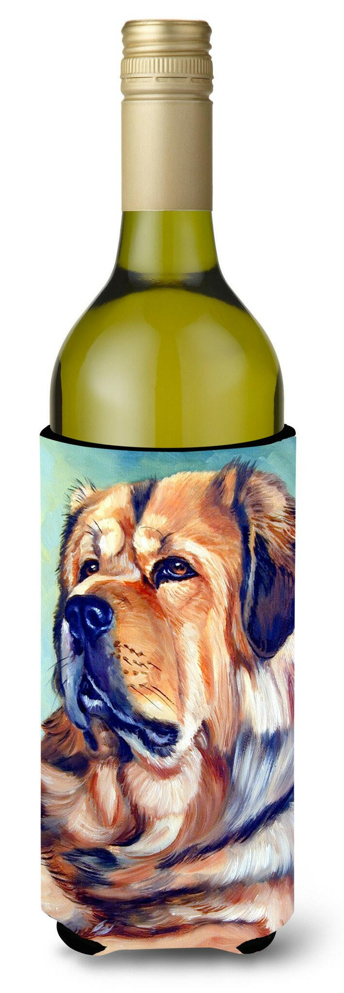 Tibetan Mastiff Wine Bottle Beverage Insulator Hugger 7399LITERK by Caroline&#39;s Treasures