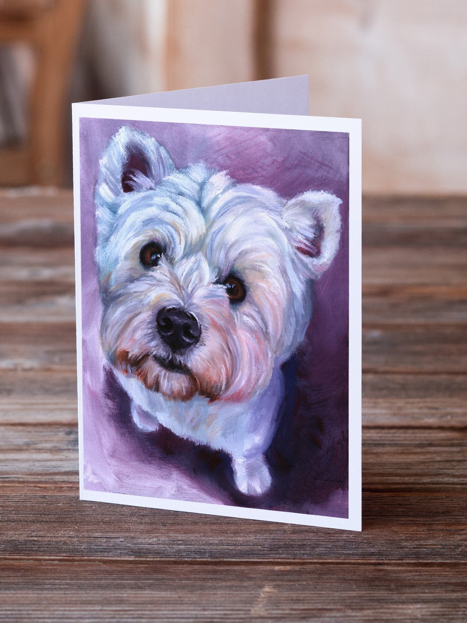 Whatsup Westie Greeting Cards and Envelopes Pack of 8 - the-store.com