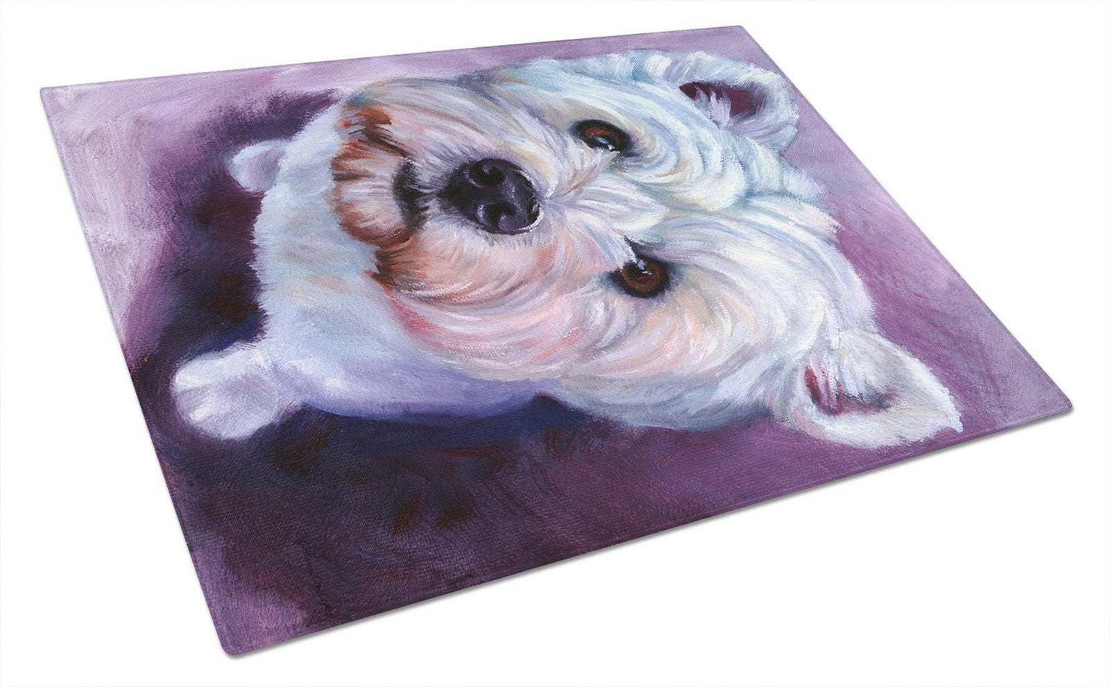 Whatsup Westie Glass Cutting Board Large 7400LCB by Caroline's Treasures
