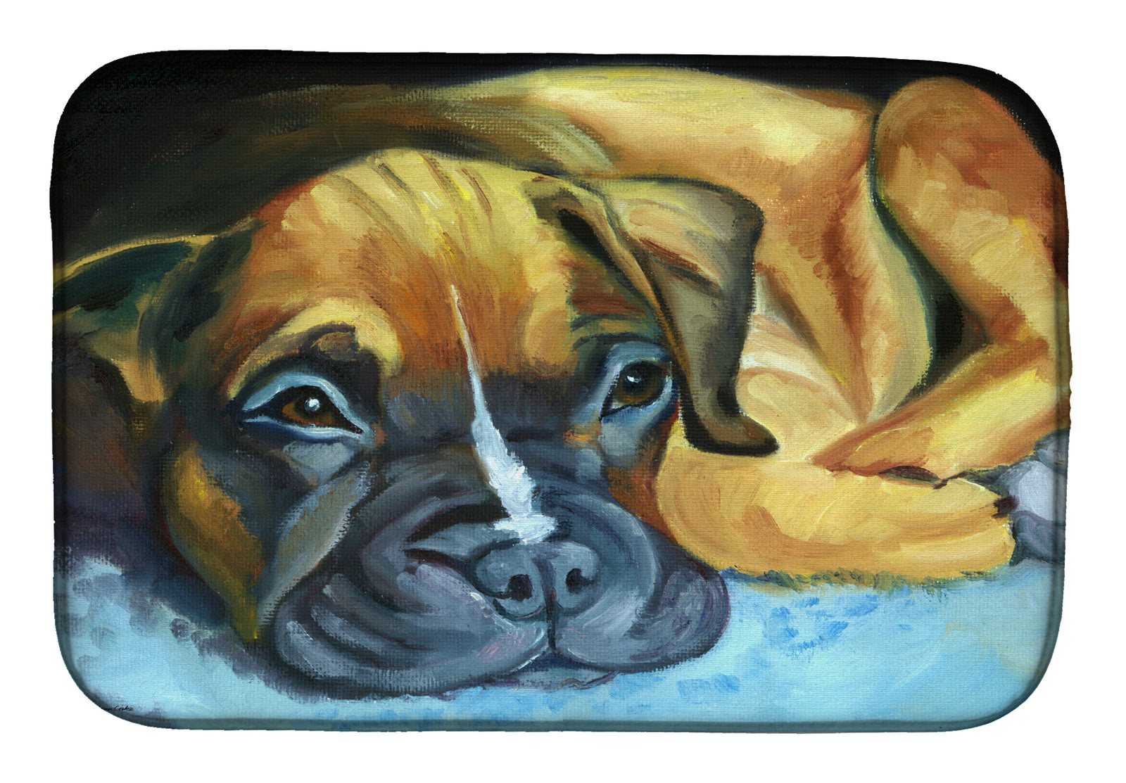 Boxer Pup Dish Drying Mat 7401DDM  the-store.com.