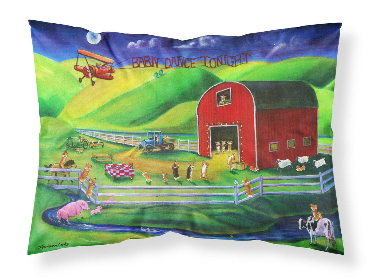 Corgi Barn Dance Fabric Standard Pillowcase 7404PILLOWCASE by Caroline&#39;s Treasures