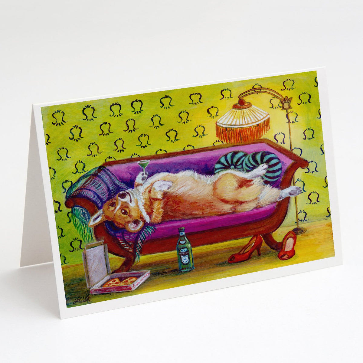 Buy this Corgi Home Alone Greeting Cards and Envelopes Pack of 8