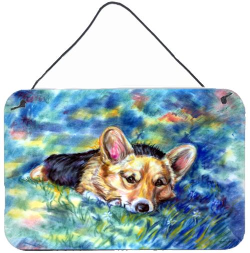 Corgi Tuckered Out Wall or Door Hanging Prints 7409DS812 by Caroline&#39;s Treasures