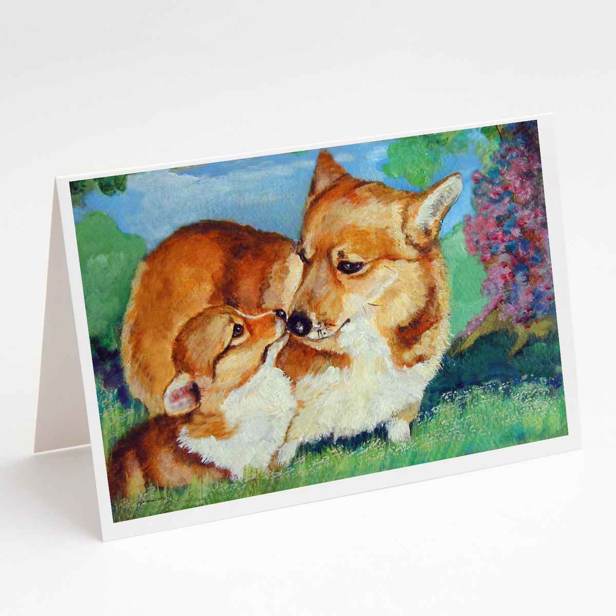 Buy this Corgi Momma&#39;s Love Greeting Cards and Envelopes Pack of 8