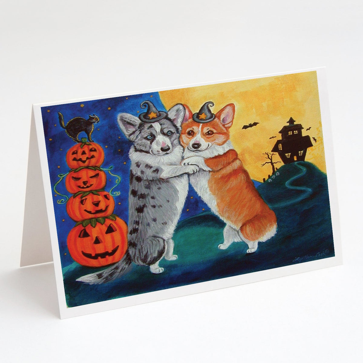 Buy this Corgi Halloween Scare Greeting Cards and Envelopes Pack of 8