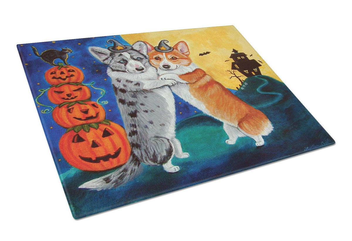Corgi Halloween Scare Glass Cutting Board Large 7413LCB by Caroline&#39;s Treasures
