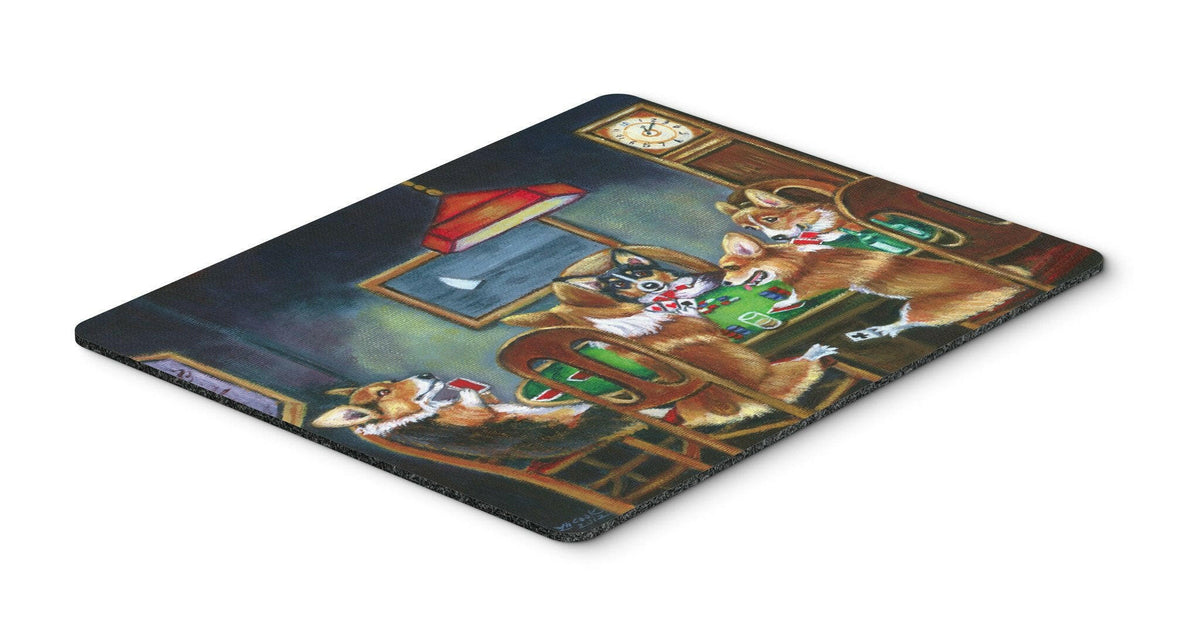 Corgi Playing Poker Mouse Pad, Hot Pad or Trivet 7416MP by Caroline&#39;s Treasures