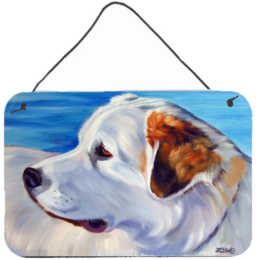 Great Pyrenees at the Beach Wall or Door Hanging Prints by Caroline&#39;s Treasures