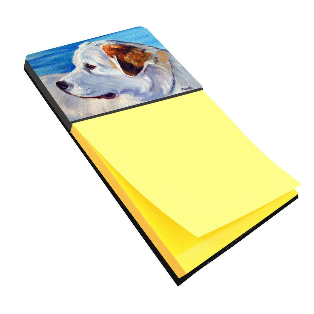 Great Pyrenees at the Beach Sticky Note Holder 7417SN by Caroline&#39;s Treasures