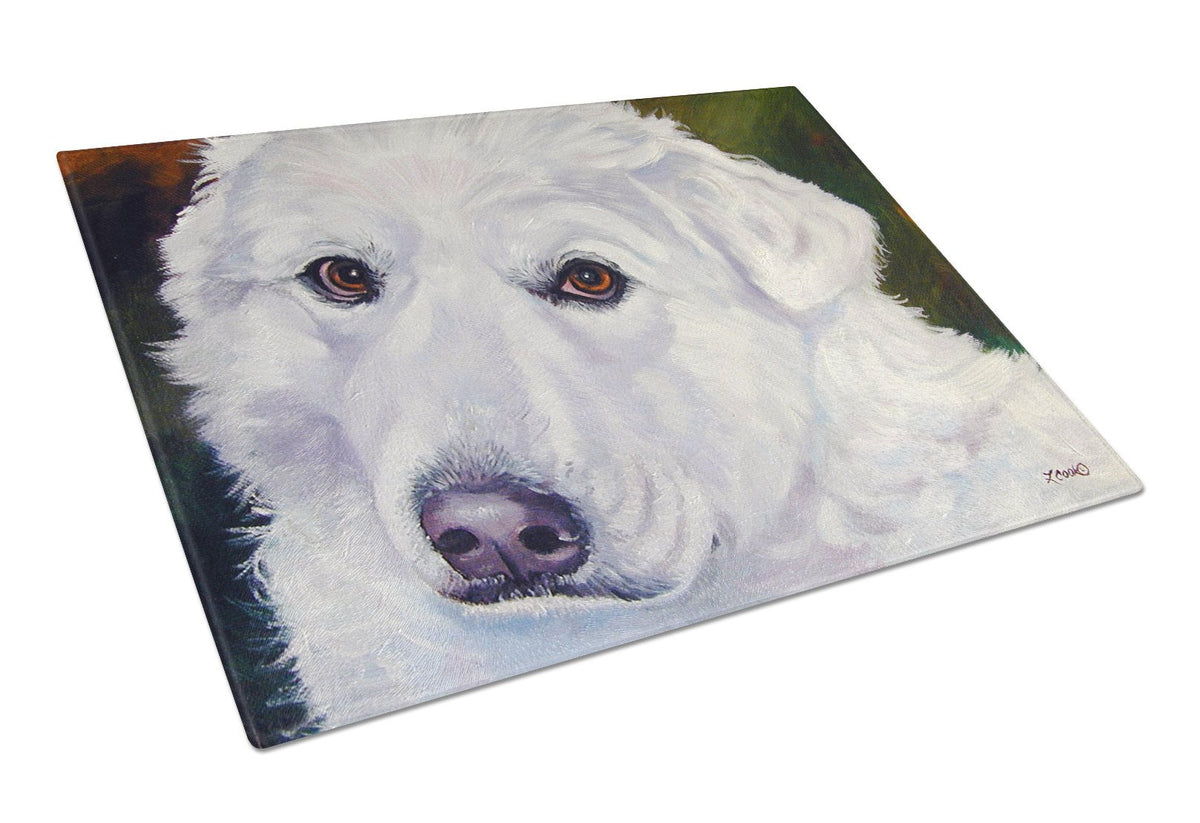 Great Pyrenees Contemplation Glass Cutting Board Large 7418LCB by Caroline&#39;s Treasures