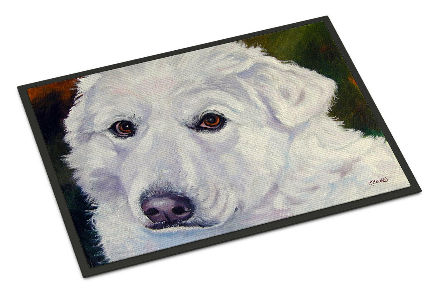 Great Pyrenees Contemplation Indoor or Outdoor Mat 18x27 7418MAT - the-store.com