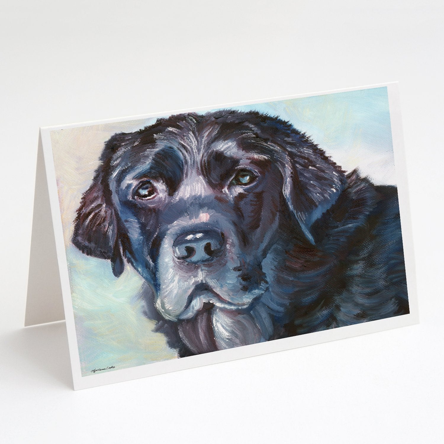 Buy this Black Labrador Face Greeting Cards and Envelopes Pack of 8