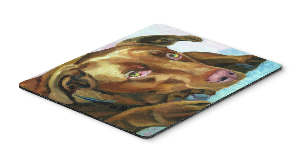 Chocolate Labrador Waiting Mouse Pad, Hot Pad or Trivet 7420MP by Caroline&#39;s Treasures